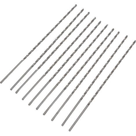 10 forets HSS extra longs, perçage rapide, haute précision, haute dureté, performance stable, foret hélicoïdal noir (1/5)