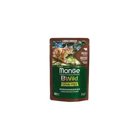 Monge BWild Cat Adult Large Buffalo avec légumes en sauce 85 g