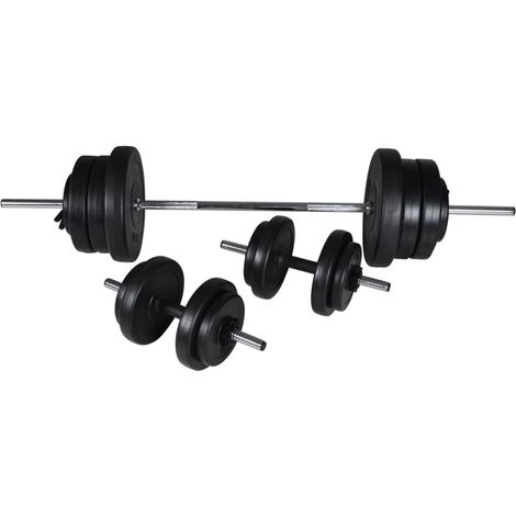 Maison Exclusive - Langhantel + 2 Kurzhantel Set 60,5kg