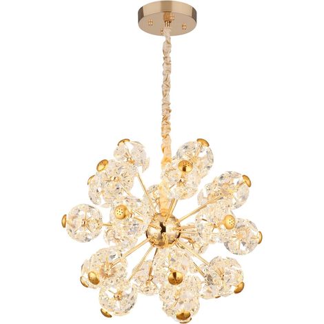 Globo - lampada a sospensione - FLORIELLA - oro - vetro - Ø 65cm