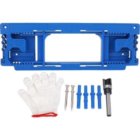Plantilla para fresado de bisagras de puerta: kit de plantilla versátil y ajustable para bisagras de 2-1/2 a 6 pulgadas. (1/5)