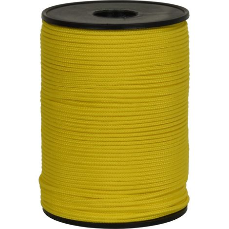 Corderie Italiane 006005889 Filo muratore, cordino edilizia giallo, 2 mm - 500 mt (1/2)