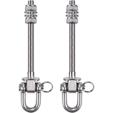 sturdy stainless steel hangers - wooden and steel swing hooks - used for yoga hammocks, hammocks, impact bags, balconies
