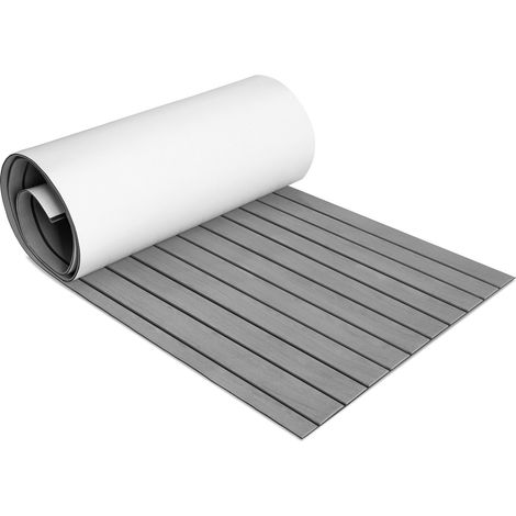 Wolketon Bodenbelag Matte Deck Teppich EVA Schaum Teak Yacht Selbstklebend Fußboden Deck Matte Grau 240x60cm