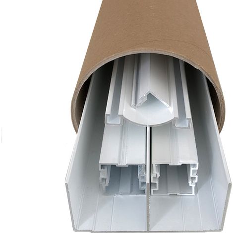 Kit de quincaillerie ClassicDoor pour placard coulissant avec freins - H2.5m (H2.5 x L2m (2vtx), Laqué blanc) HOMEWELL