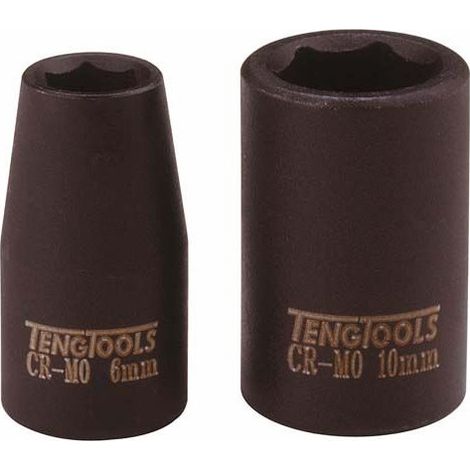 Vaso de Impacto 1/4" Métrico 6mm ANSI B107.2 10 mm