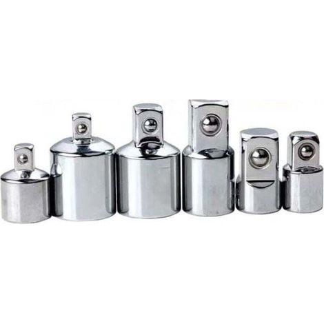 Jeu de clés à douilles 6 pces Adaptateur Set 1/4 3/8 1/2 à 3/4 pouces Outils L&H (1/5)