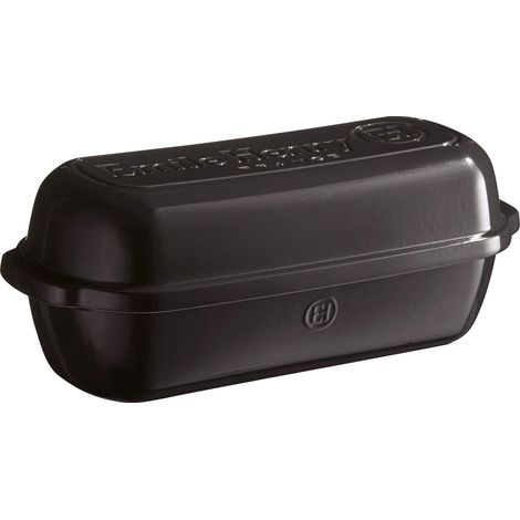 Emile Henry EH349503 Stampo per Pane di Campagna, Ceramica, 39, 5 x 16, 5 x 15 cm, Ceramica, Carboncino, 39,5 x 16,5 x 15 cm (1/5)