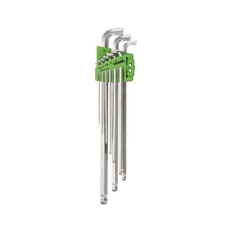 Cle Male 6 Pans Longue A Tete Spherique Jeu De 9 Vessel
