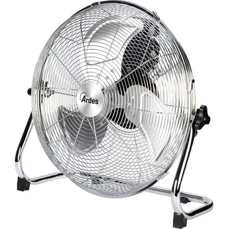 ARDES AR5C40B Box Chrome 40 Ventilatore da pavimento silenzioso 3 pale con inclinazione verticale - Cromato (1/5)