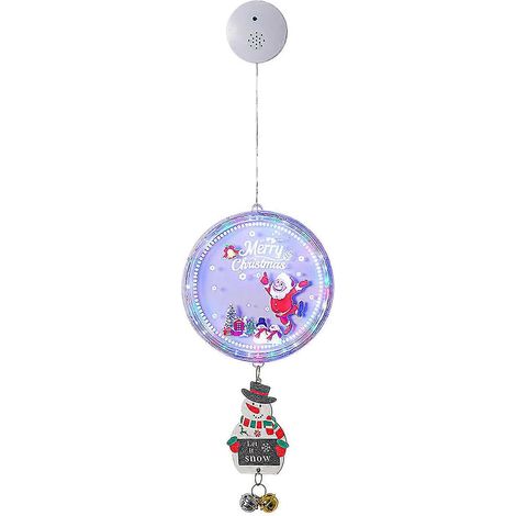 Saisonale und festliche Dekorationen 3D-Laternen-Saugnapf-Lichter LED-Weihnachtsartikel Alter Mann Schneemann Baummusiklicht Raumdekorationslicht Q (1/5)