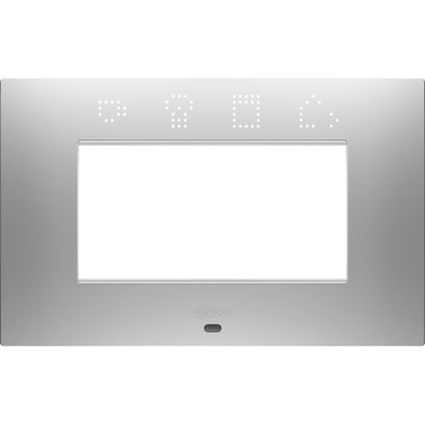 PLAQUE EGO SMART RECT. 4P GRIS GEWISS GW16004SGR