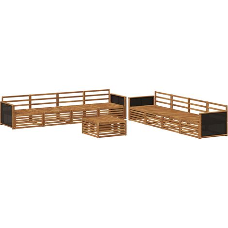 Outdoor Sofa Set 9 pcs Natural Solid Acacia wood vidaXL (1/5)