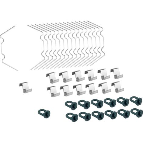 Fermagli e accessori per tende da serra - (50 chiodi + 50 clip a Z + 50 anelli di fissaggio) (1/5)