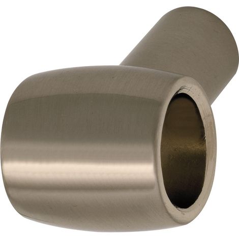 Rohrhalter mit glattem Fuß, Zamak Edelstahl Effekt (1/4)