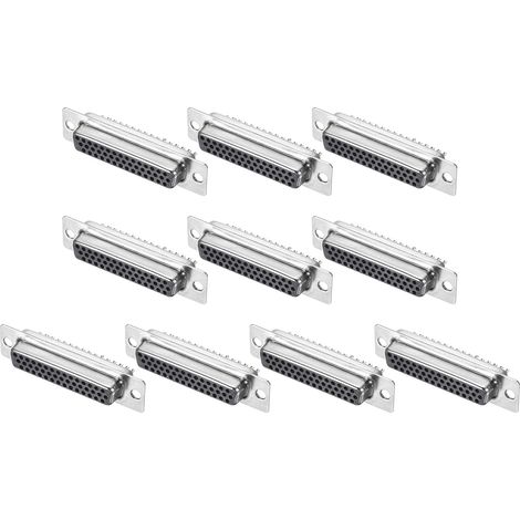 Lot de 10 Connecteur D-Sub Db44 Femelle Prise 44 Broches  3 Rangées Terminal de Port Série Femelle, pour Équipement Mécanique CNC Ordinateurs (1/5)