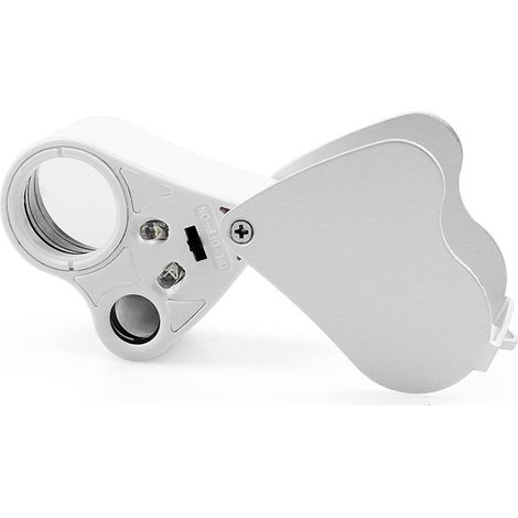 Zwei Taschenlupen 60x/30x, Juwelierlupen, Leselupen mit Beleuchtung, tragbare Lupen, Leselupen mit LED-Beleuchtung.