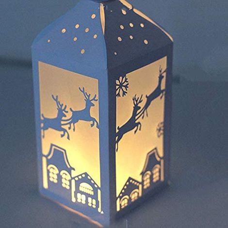 [Moule de découpe métallique] Lantern Box Christmas Poinçon Embossing DIY Kit pour scrapbooking albums photos cartes 13.2x11cm 1moule carbone argenté (1/5)
