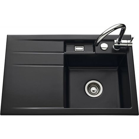 Évier de cuisine gris anthracite BELA égouttoir à droite - L 780 x l 510 x P 200 mm - sous-meuble 45 cm - Aquatop (1/3)