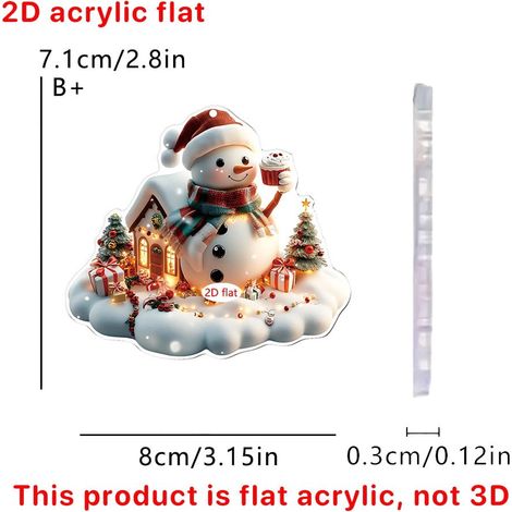 Maison De Village De Noël - Décoration Hivernale En Acrylique Avec Renne - Figurine Rustique Pour Scène De Noël - Lot De 1 (1/4)