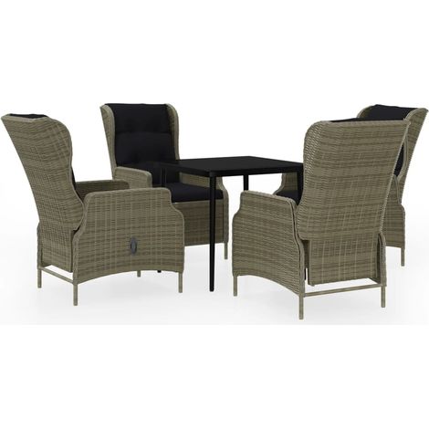 Maison Exclusive - Set da Pranzo da Giardino Marrone (1/5)