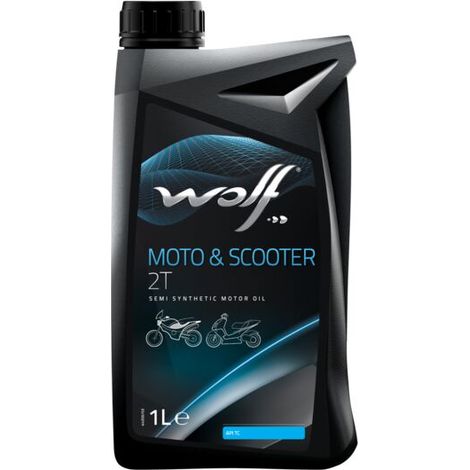 WOLF - Huile moteur 2 temps MOTO/SCOOTER PERFORMANCE - 1L - 1043805 - Ce produit de marque WOLF est neuf.