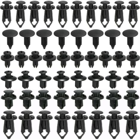 Pinces automobiles, 190 pièces Clips de rivets en plastique Attaches de protection de rivets en plastique de différentes formes et tailles Garniture de porte de panneau automobile universelle (1/5)