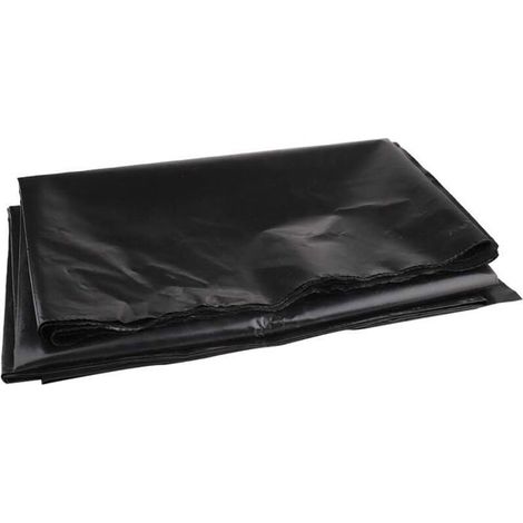 Bâche de bassin 3m x 3m bâche de bassin noire pour bassins à poissons, ruisseaux, fontaines et jardins d'eau (2 × 3 m)