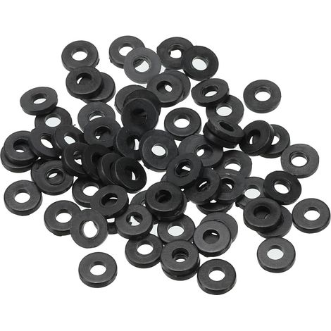 80 Paquet M2 Nylon Plat Rondelle 2mm ID 5mm OD 1mm Épais Noir (1/5)
