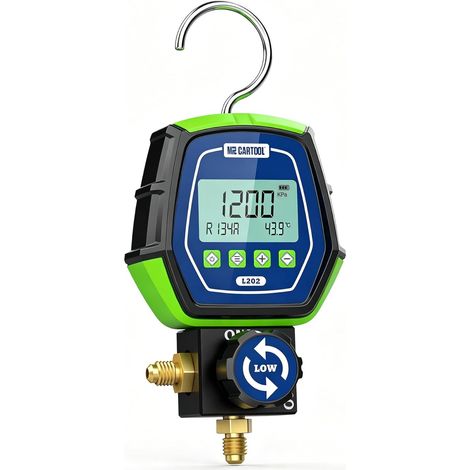 Manomètre Numérique Gaz Basse Pression HVAC Réfrigérant Collecteur Manomètres Numériques pour Systèmes de Réfrigération Climatiseurs R32 R410a (1/5)
