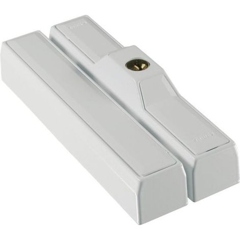 Candado para ventana con 2 pestillos de gancho de 134 x 50 mm blanco