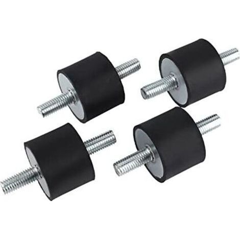 ALLIANDIS Pieds Antivibratoires Cylindriques mâle M10 M8 Caoutchouc Anti-vibration supports d'isolation anti-vibration 4 pièces (1/4)