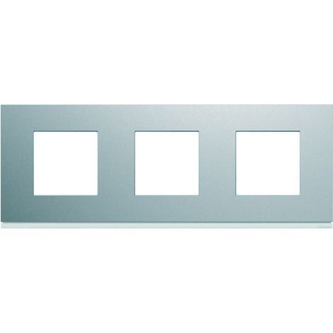 Hager WXP0113 Abdeckplatte Gallery 3-fach horizontal Titan Achsabstand 71 mm