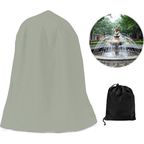 Protective cover for garden fountain statue, silver-coated Oxford fabric, waterproof and windproof (1/5)