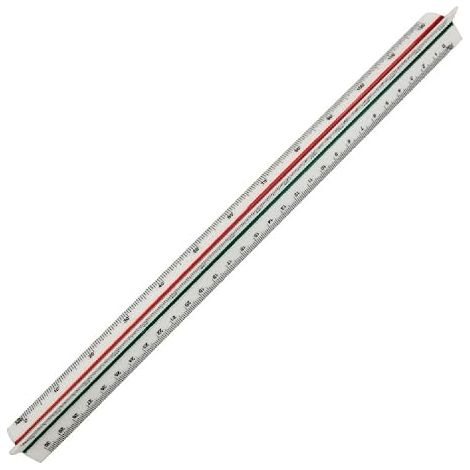 1 Pièce Règle d'architecte triangulaire, métrique 1:100, 1:200, 1:250, 1:300, 1:400, 1:500, pour architectes, étudiants, dessinateurs et ingénieurs (1/5)