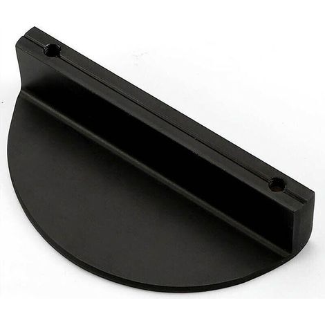Poignée de porte avec vis, poignée de placard décorative, bouton de meuble semi-circulaire à faire soi-même, noir (1/5)