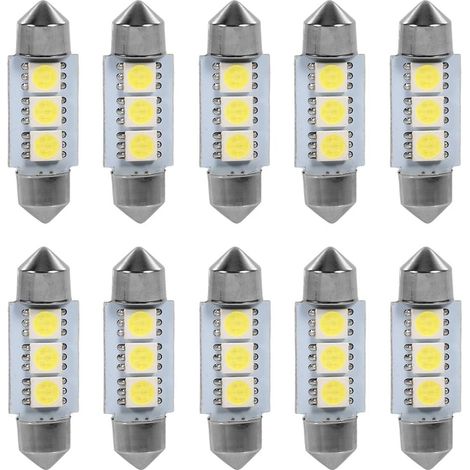 12V 3 SMD 36MM 5050 Car LED Light Bulbs Festoon Dome for Car Interior Light Bulbs Map Dome Lamp Courtesy Trunk License Plate Dashboard Parking Lights interior light (1/5)