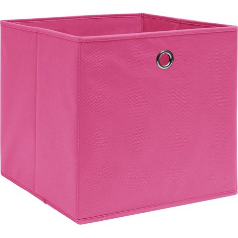 Boîtes de rangement 4 pcs Rose 32x32x32 cm Tissu