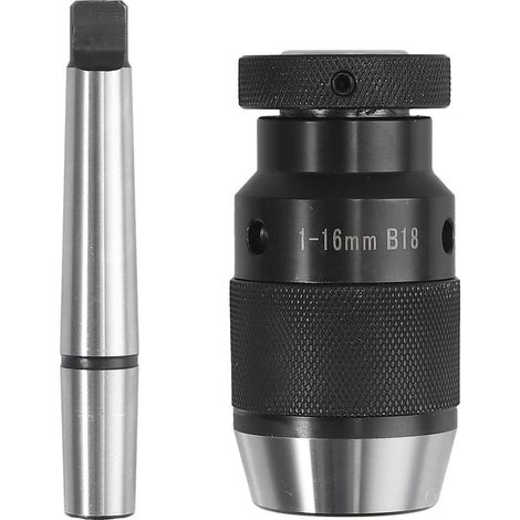 1-16 CHUCK B18 + SHAFT JOINT MT2-B18 Mandrin de perçage sans clé et arbre autobloquant avec mandrin conique MT3-B18 / tige conique MT2-JT3. (1/5)