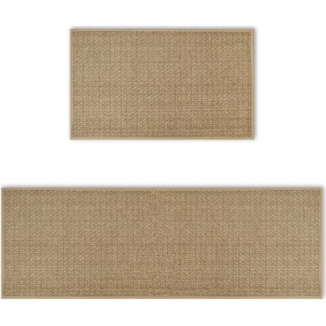 Set di 2 tappetini da cucina lavabili per uso interno ed esterno - 43 x 73 cm e 43 x 118 cm