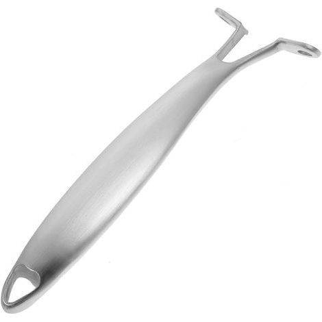 Poignée de casserole en acier inoxydable, poignée antidérapante et résistante à la chaleur-23X3.2X3CM-Silver (1/4)