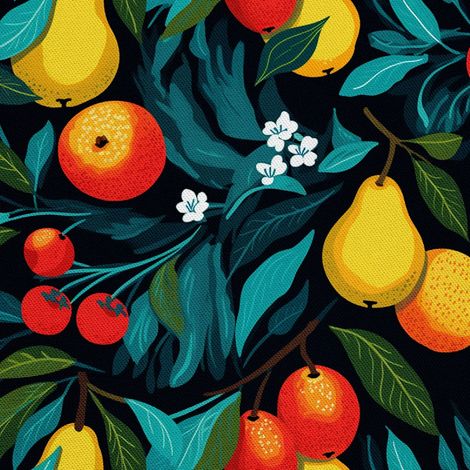Tela decorativa para exteriores Oxford - Motivo frutal  DX6345 (1/5)