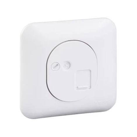 Schneider S260476 Ovalis - RJ45 Jack - Cat. 6 STP - Grade 3 - Multimedia with White Faceplate