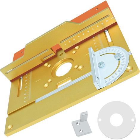 Frästisch-Einlegeplatten aus Aluminiumlegierung, 3er-Set für Holzfräsen, Gravieren und Schneiden (1/5)