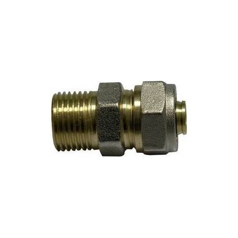 RACCORD DROIT MÂLE IK POUR MULTICOUCHE Dimensions : Diam. 3/4 x 26  -CONF