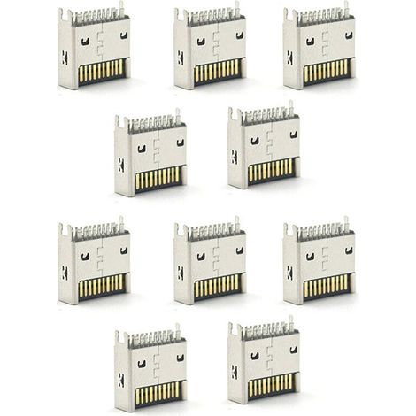 10 conectores macho tipo E para cable de datos USB 3.2 de alta velocidad de 20 Gbps. (1/2)