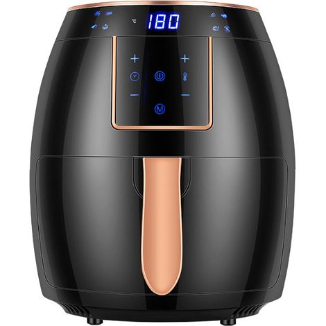 Eosnow Luftfritteuse, 5,5 l, für den Haushalt, große Kapazität, 1300 W, große Feuerkraft, Timing, Touchscreen, LCD, elektrisch, mit Backgeschirr (1/5)