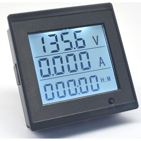 Voltmètre numérique DC Ampèremètre 6–200 V 0–20 A Moniteur d'énergie Affichage de la consommation d'énergie Compteur avec rétroéclairage pour batterie de véhicule électrique (1/5)