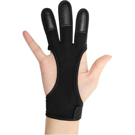 Gants de tir à l'arc en cuir à trois doigts, gants de protection pour enfants, accessoires de protection pour le tir à l'arc (1/5)