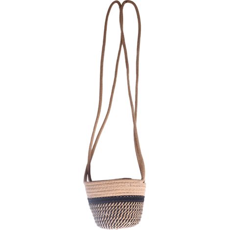 Support suspendu pour pot de fleurs tressé, panier à plantes d'intérieur, support pour pot de fleurs suspendu en corde de coton, organisateur de rangement pour plantes (1/4)